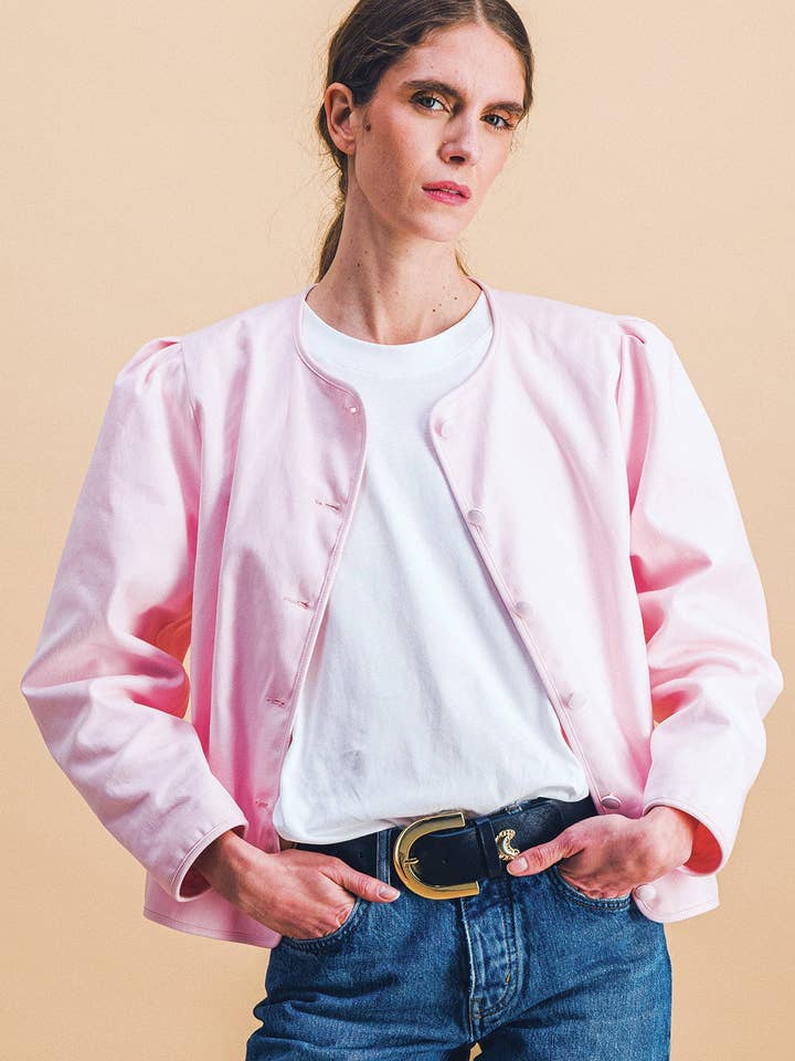 Chaqueta Diane rosa pálido para venta al por mayor de Elise Chalmin