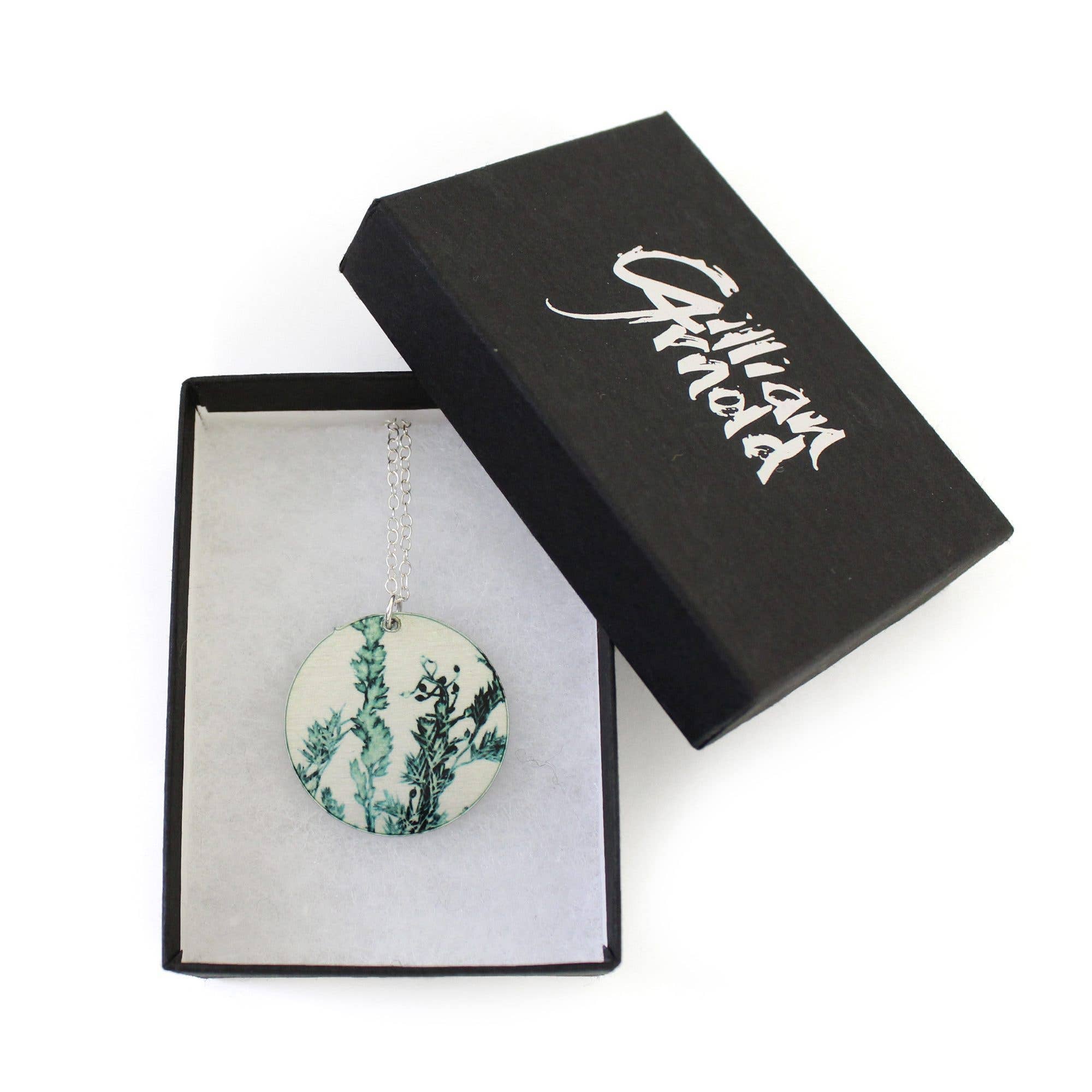 Gillian Arnold Jewellery - Wholesale Pendant/Charm Necklace - Botanical Inspired Emerald Landscape Pendant Necklace1