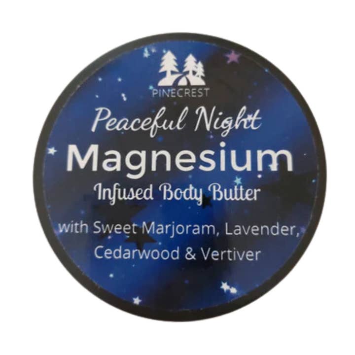 Manteiga Corporal Infundida com Magnésio Noite Tranquila 150g Frasco Extra Grande por atacado de Pinecrest Natural Skincare & Remedies