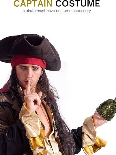 4E's Novelty - Wholesale Costume - Kids - 4E's 2-Pack Pirate Hook Hands - 8" Black & Gold Costume Prop