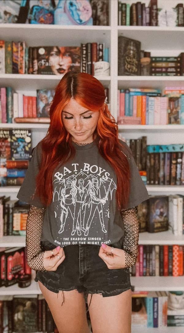CrescentCatCo - Wholesale T-Shirt (Graphic) - Women's - Official Licensed Bat Boys Tshirt | Sarah J Maas ACOTAR merch | Rhysand Cassian Azriel Night Court Velaris | Bookish Shop and Gifts1