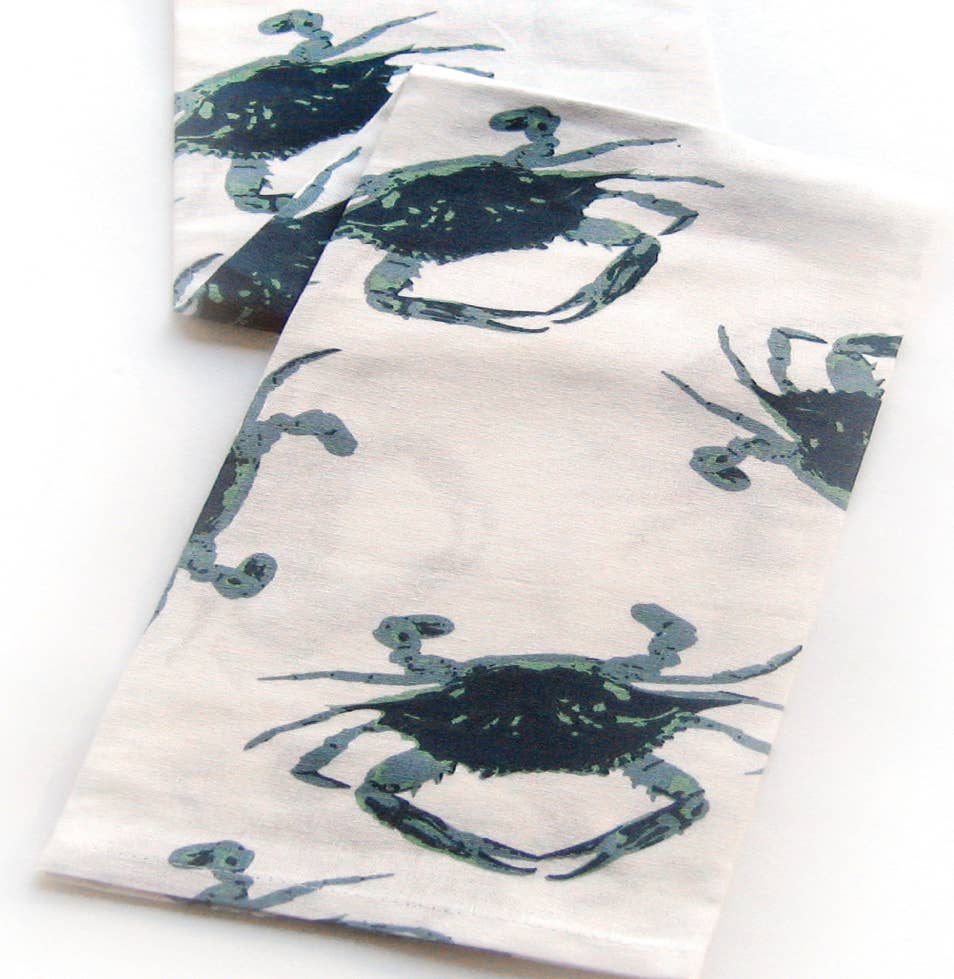 Michaelian Home/India Overseas Traders, Inc. - Wholesale Tea Towel - Chesapeake Crab Kitchen Towel