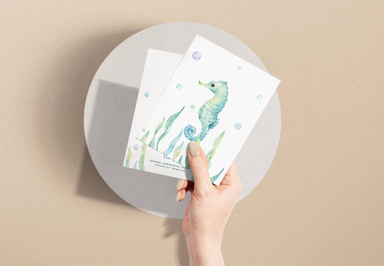 Twigs Paper - Wholesale Stationery/Notecard Set - Ocean Life Greeting Card Set | Assorted Notecards7