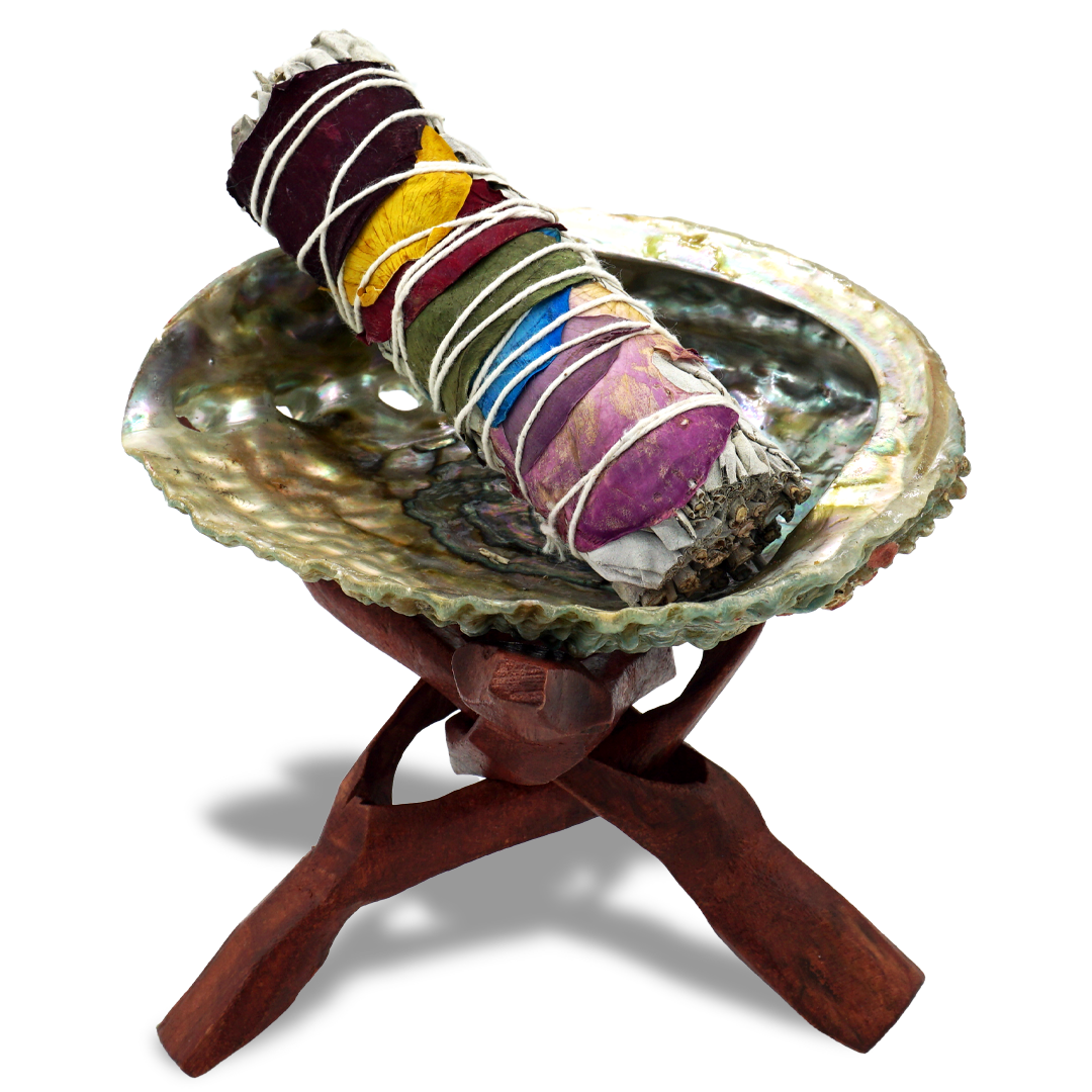 Espoir & Amour - Vendita all'ingrosso Salvia - Bastoncino di Salvia 7 Chakra da 10 cm - Biologico, Legato a Mano in California1