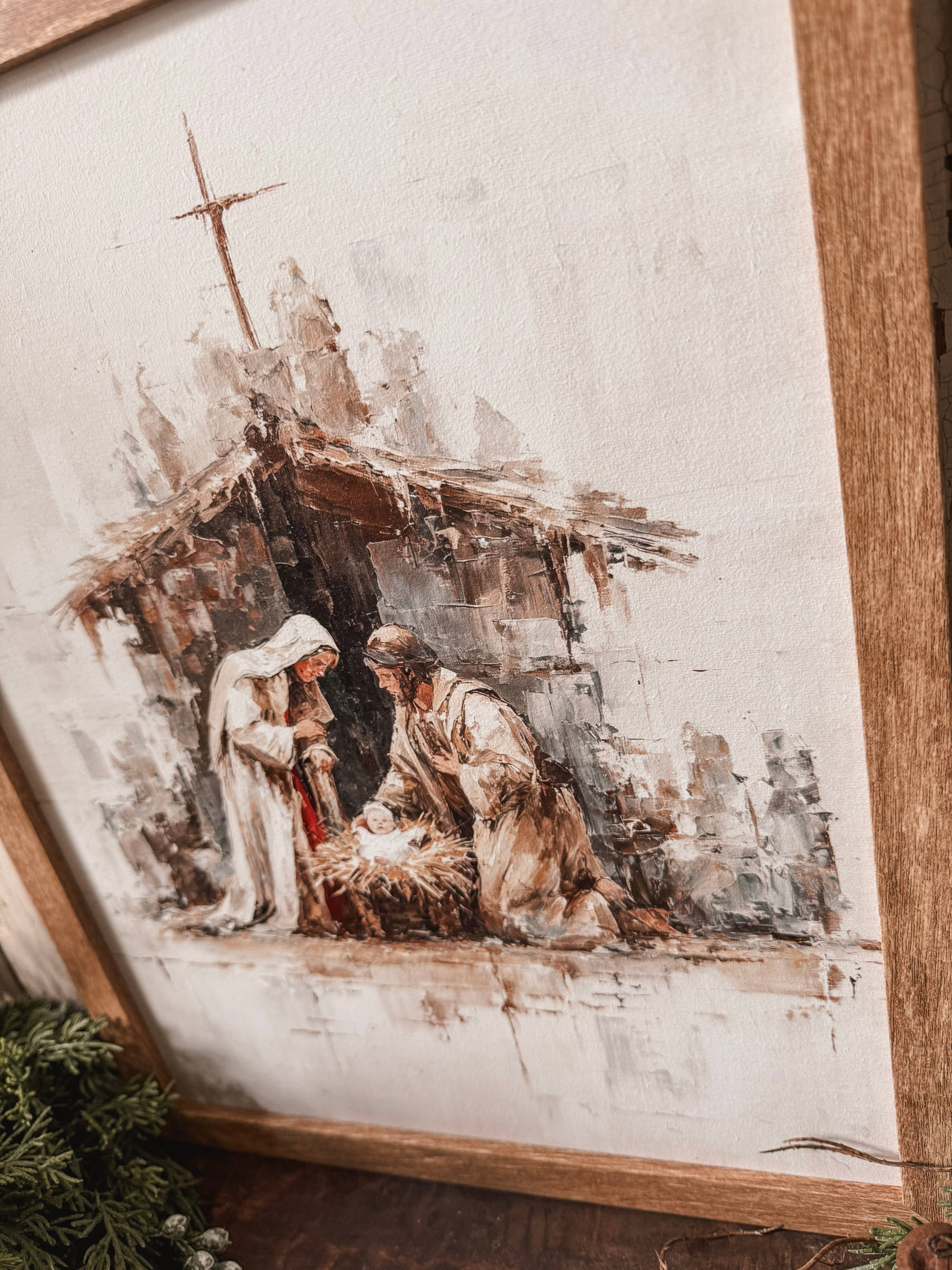 WillowBee Signs & Designs - Wholesale Sign - Nativity Scene Vintage Wood Sign2