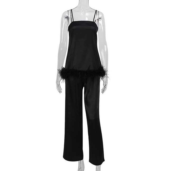 New Camisole Feather Pajamas SET for wholesale by Paperdoll