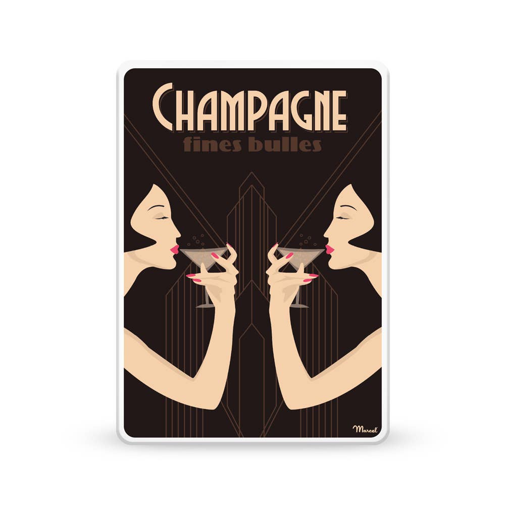 Sacré Marcel - Wholesale Chocolate Box - Metal Box "Champagne" | six chocolate puff pastry flutes5