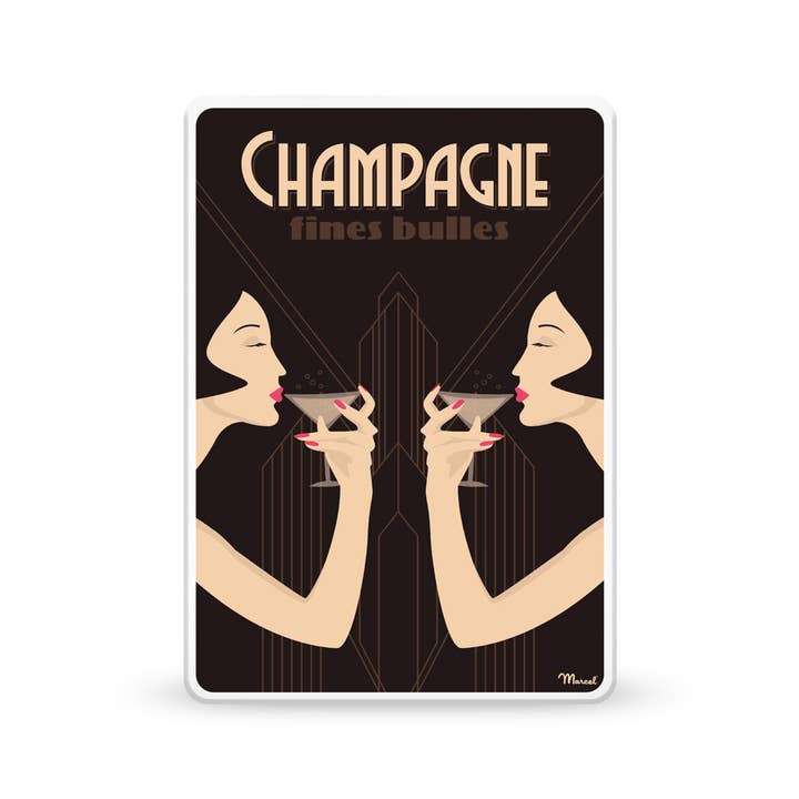 Sacré Marcel - Wholesale Chocolate Box - Metal Box "Champagne" | six chocolate puff pastry flutes5