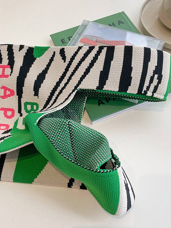 VividLux – wholesale Tote bag – Women's – Letter Print Zebra-Stripe Bags Woven Handbag4