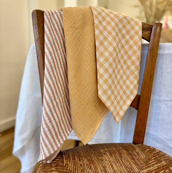 CHARMY - Wholesale Hand Towel - 3 Hand Towels in double cotton gauze, made in France