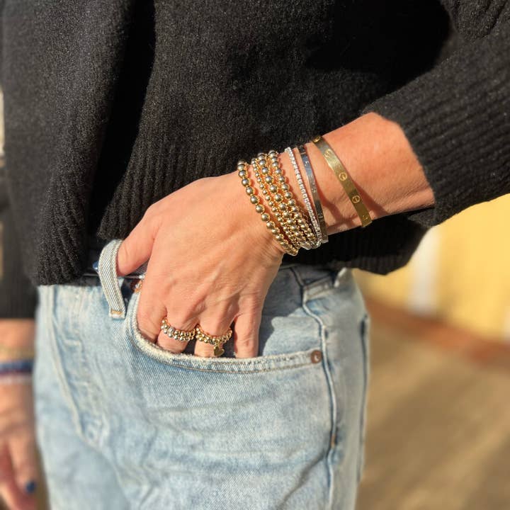 Arm Candy by Alysa - Vendita all'ingrosso Bracciale con perline - Bracciale con perline laminate in oro 14k da 5 mm2