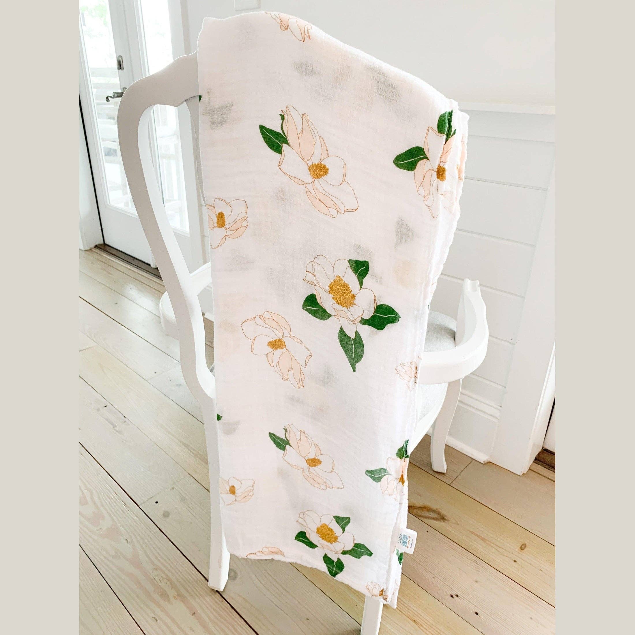 Little Hometown - Wholesale Swaddle - Baby - Southern Magnolia Baby Muslin Swaddle Receiving Blanket5