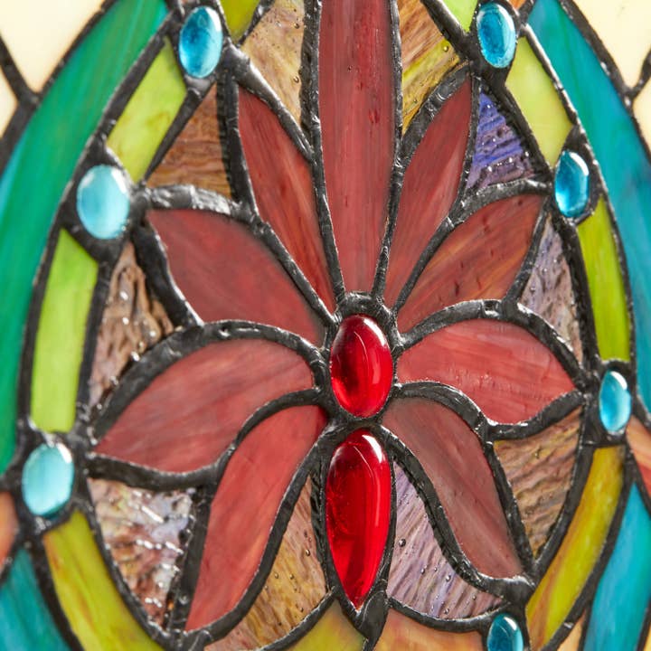 River of Goods - Wholesale Suncatcher - 24"H Clara Amber Stained Glass Window Panel