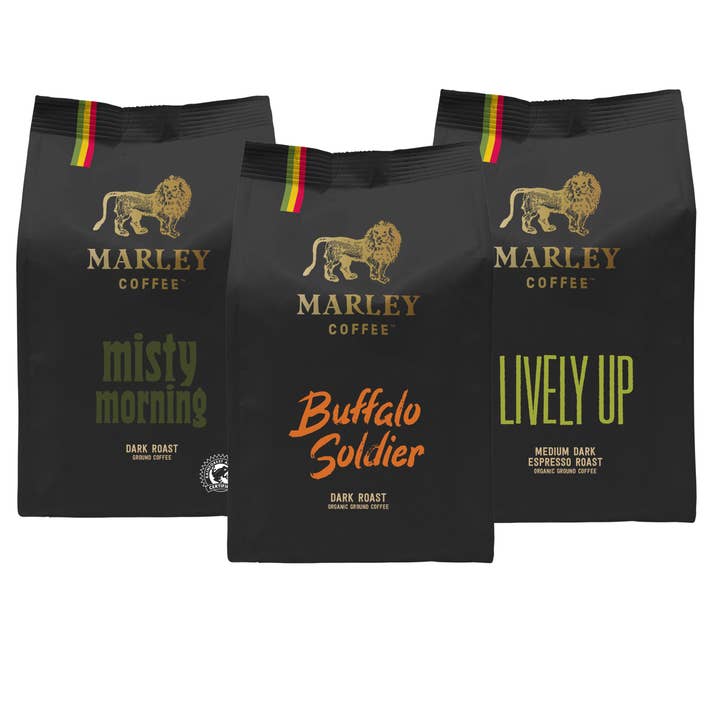 Marley Coffee Dark An' Strong Bundle Beans & Ground for wholesale by MCEU Limited