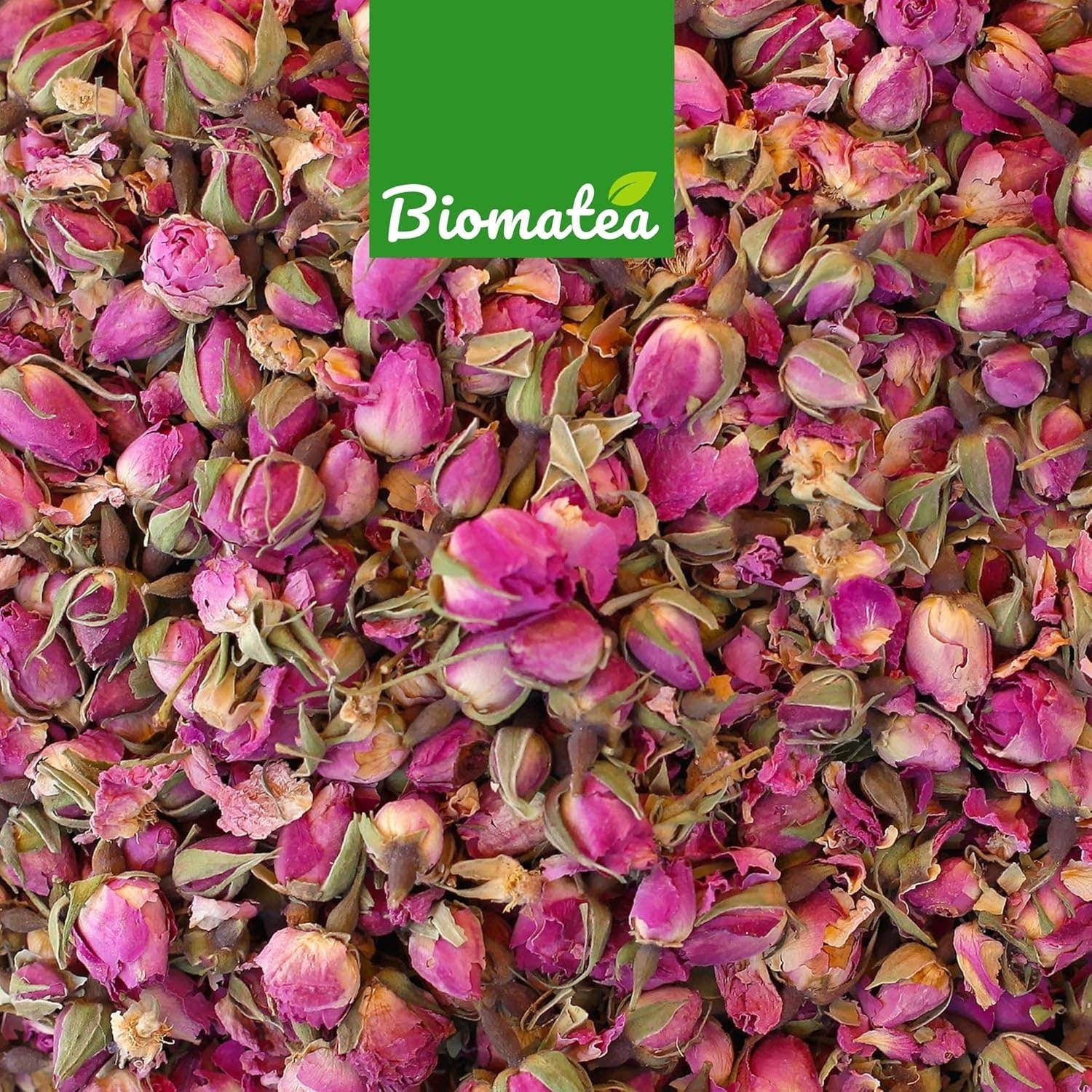 Biomatea - Wholesale Losse thee - Rozenknoppen, 100 g geurige, hele rozenthee bloemen, rozenthee, rozen thee tea5