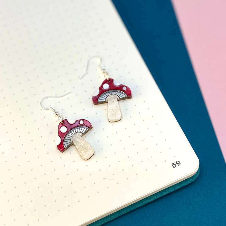 Laura Danby - Wholesale DIY craft kit - Make your own Mushroom Earrings - Jewellery DIY Craft Kit6