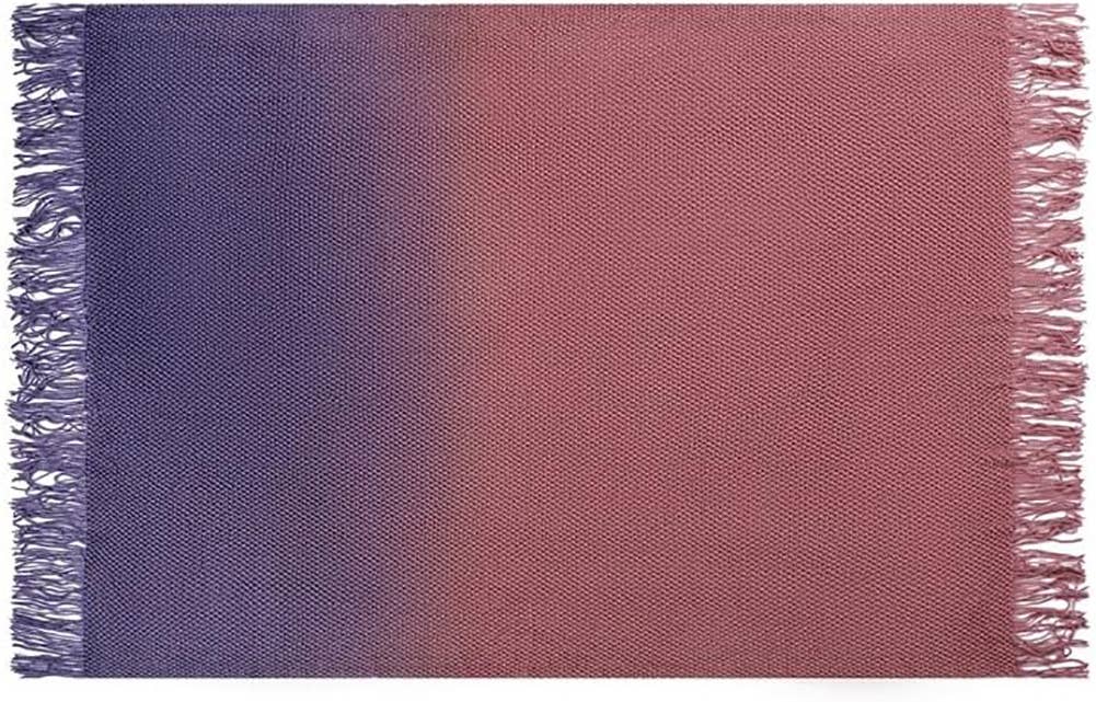 Fennco Styles - Vendita all'ingrosso Plaid - Coperta a Righe Testurizzata con Gradiente Viola Ombre - 50"W x 60"L2