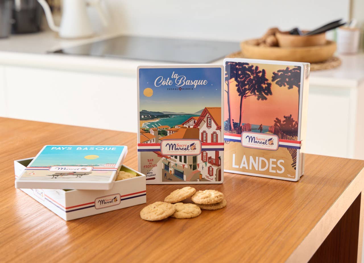 Sacré Marcel - Wholesale Cookie - Metal Box "Basque Country" | Hazelnut Biscuits2