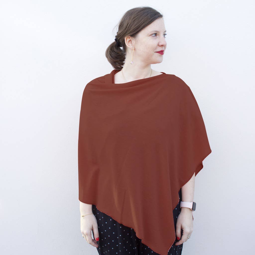 Dana Herbert - Vente Poncho – femme - Poncho en tricot désert4