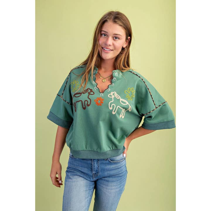 STYLE USA - Wholesale Tunic - Women's - Western Embroidered Top12