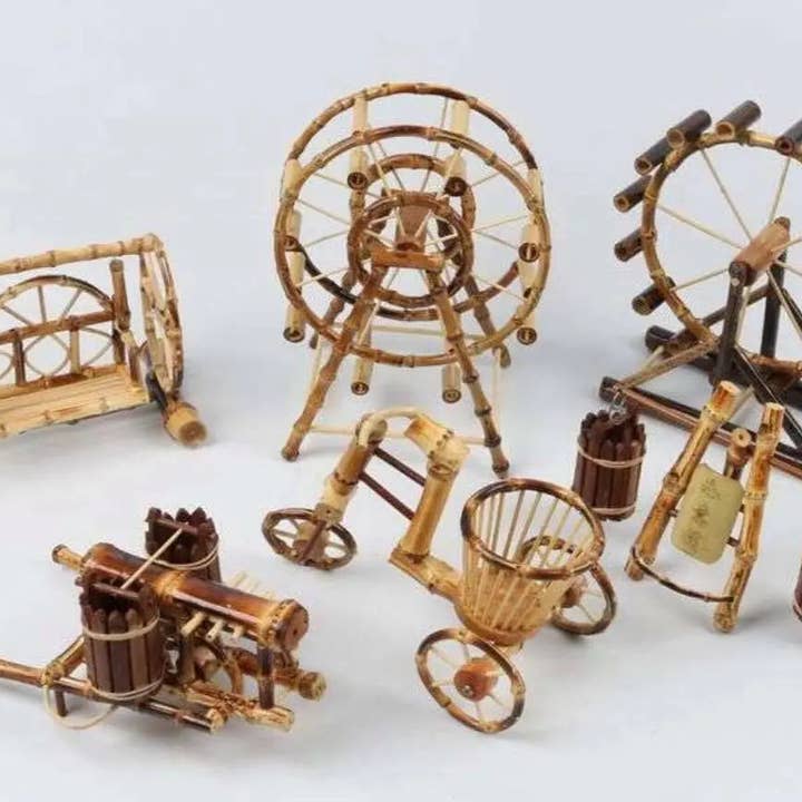 Obra de arte tradicional vintage hecha a mano de bambú, creativa, para decoración del hogar para venta al por mayor de everythingbamboo