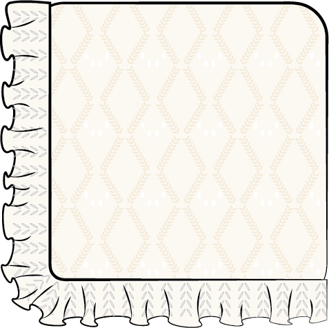 FRECKLES the label - Wholesale Bedding Blanket - Kids & Baby - PRE-ORDER Mila Pointelle Frill Blanket | Snow5