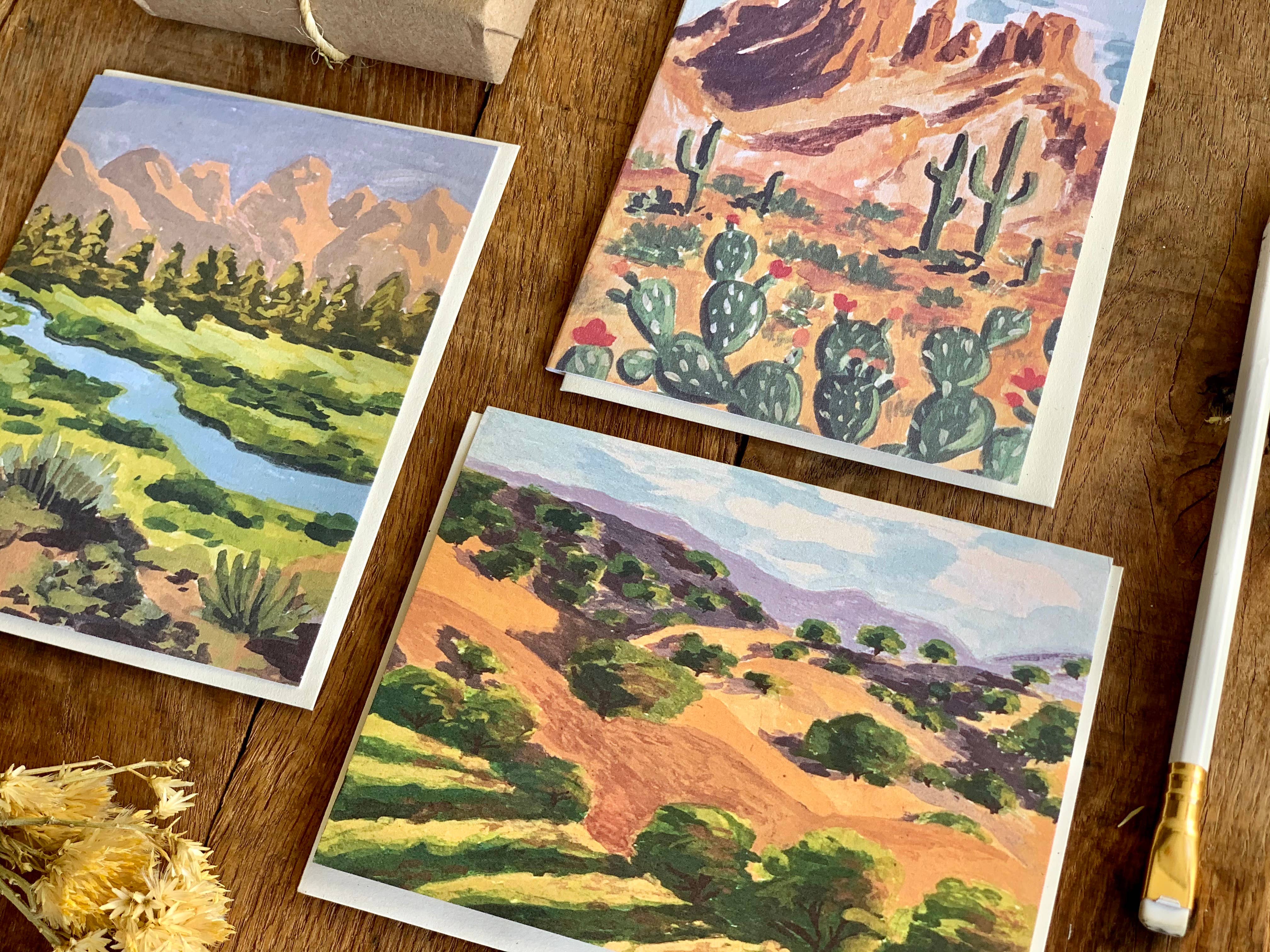 Little Salt Wagon - Wholesale Everyday Greeting Card - Western Mountain Pasture Landscape Nature Card7