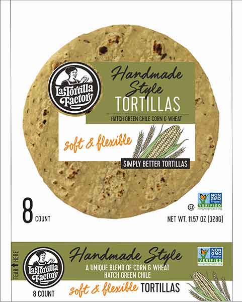 Hudson Meat Company - Wholesale Bread/Tortilla - TORTILLA HATCH GREEN CHILE HANDMADE     -      LA TORTILLA0