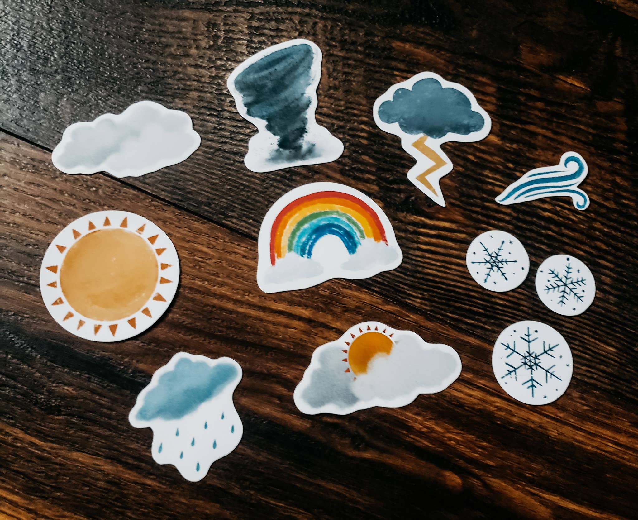 Stephanie Hathaway Designs - Wholesale Sticker - Weather Sticker Pack, Set of 11 Matte Vinyl Stickers2