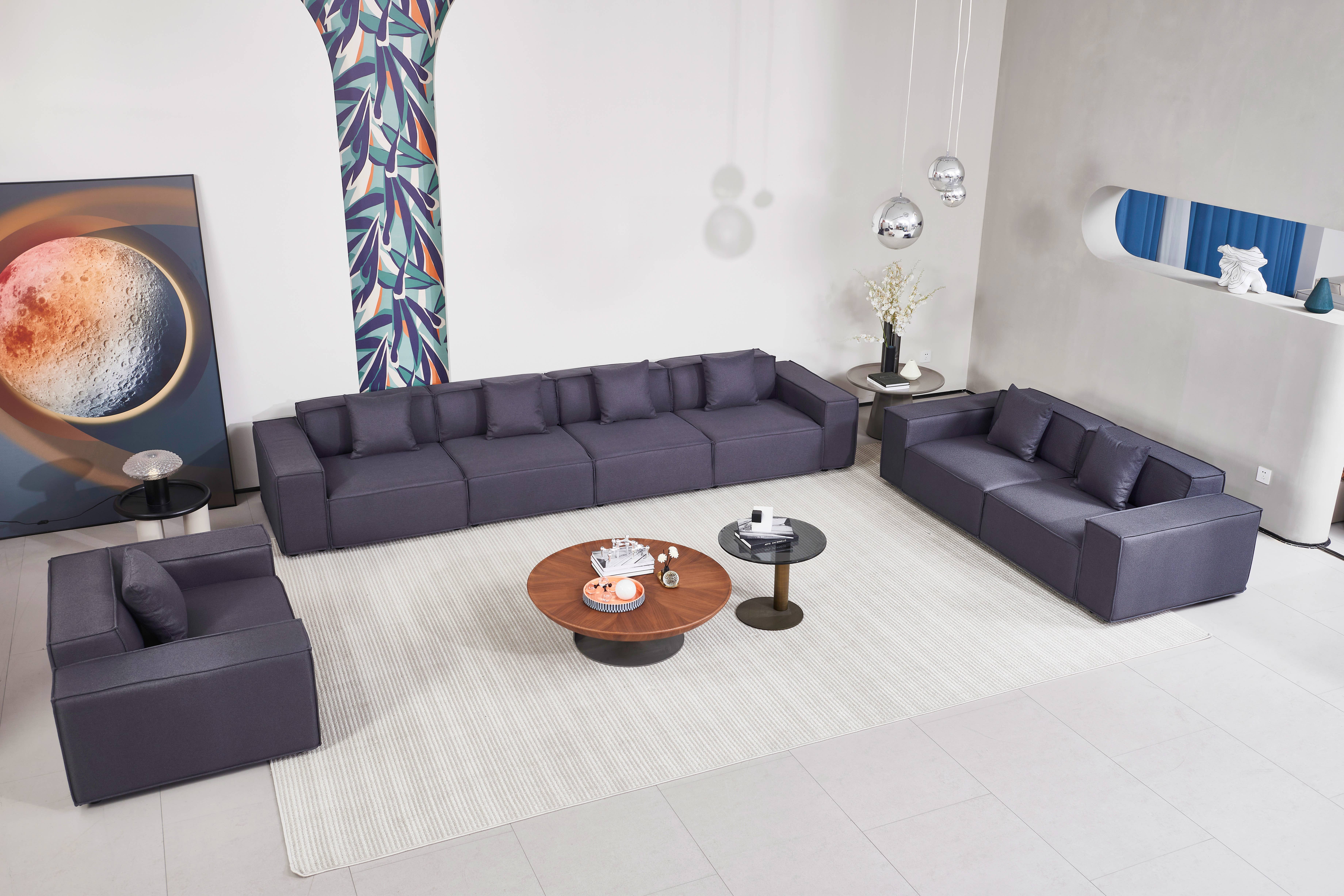 LivingTaste Home Inc - Vente Canapés - Canapé d'angle trois places Versaluxe en gris2