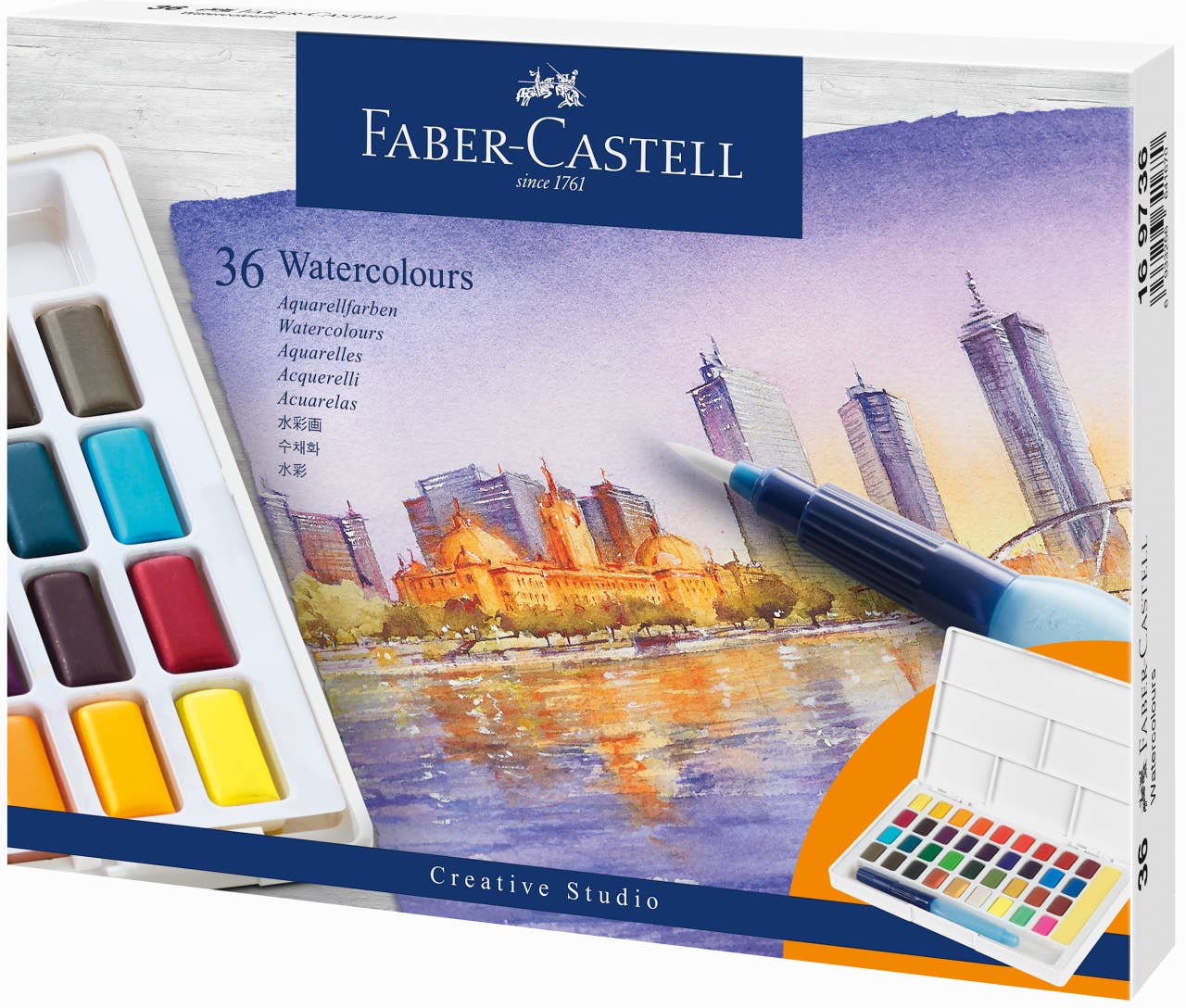 Faber-Castell / Creativity for Kids - Wholesale Watercolor Paint - Watercolors Pans, Set of 36 Watercolor Paints for Artists1