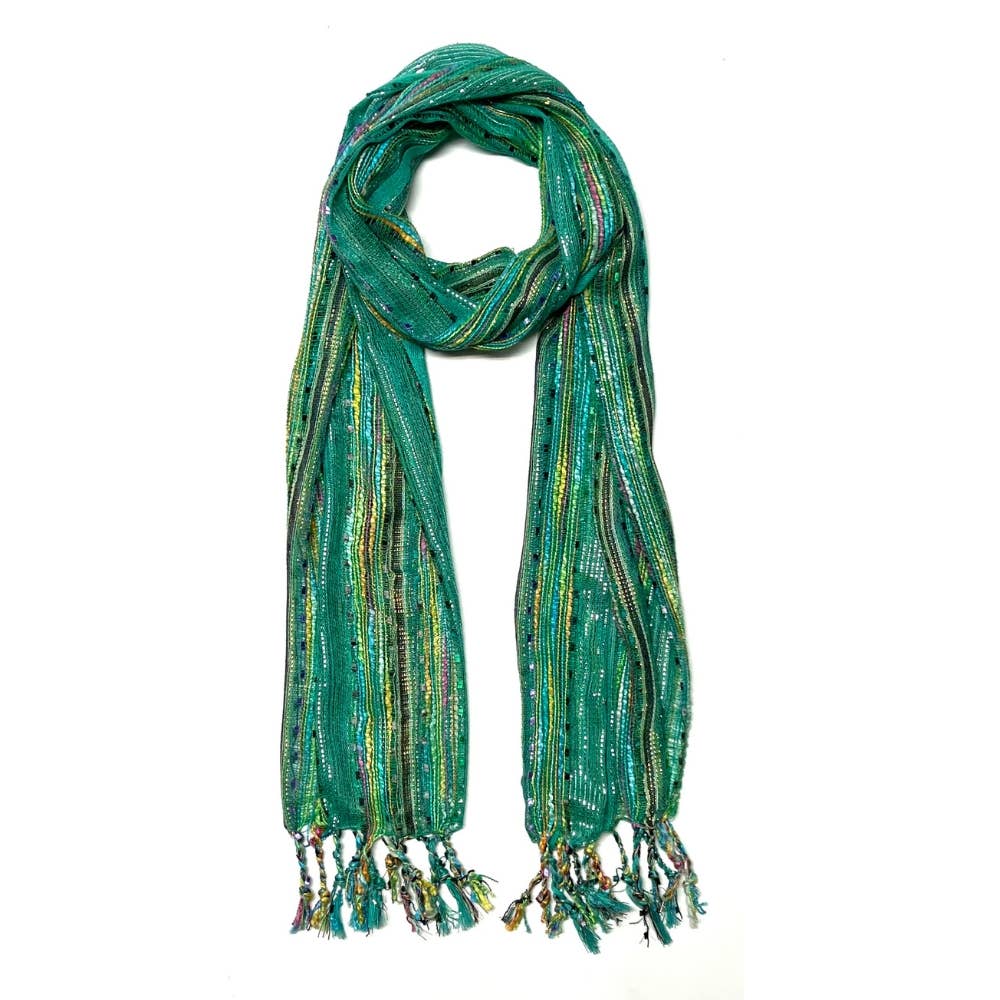 Humble Hilo – wholesale Scarf – Women's – Humble Hilo Multicolored Thread Artisan Scarf30