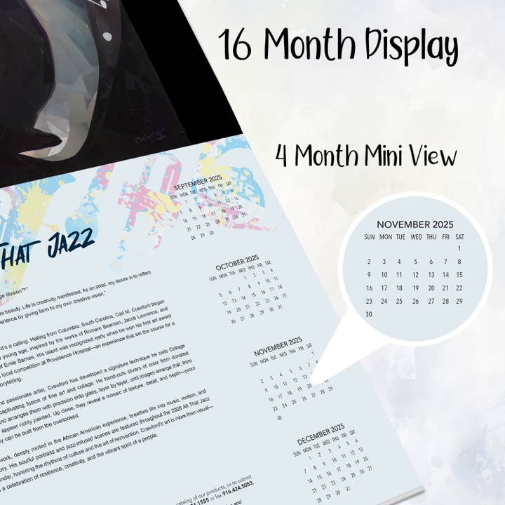 African American Expressions – Calendário por atacado – Calendário 2026 All That Jazz1