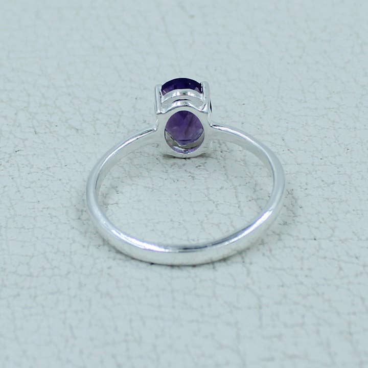 Silvex Jewelry - Wholesale Single Stone/Solitaire Ring - Garnet Minimalist Ring 925 Silver Birthstone Gift Jewelry16