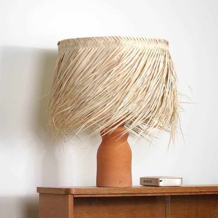 Bohome Living – wholesale Lampshade – Fringed straw lampshade1