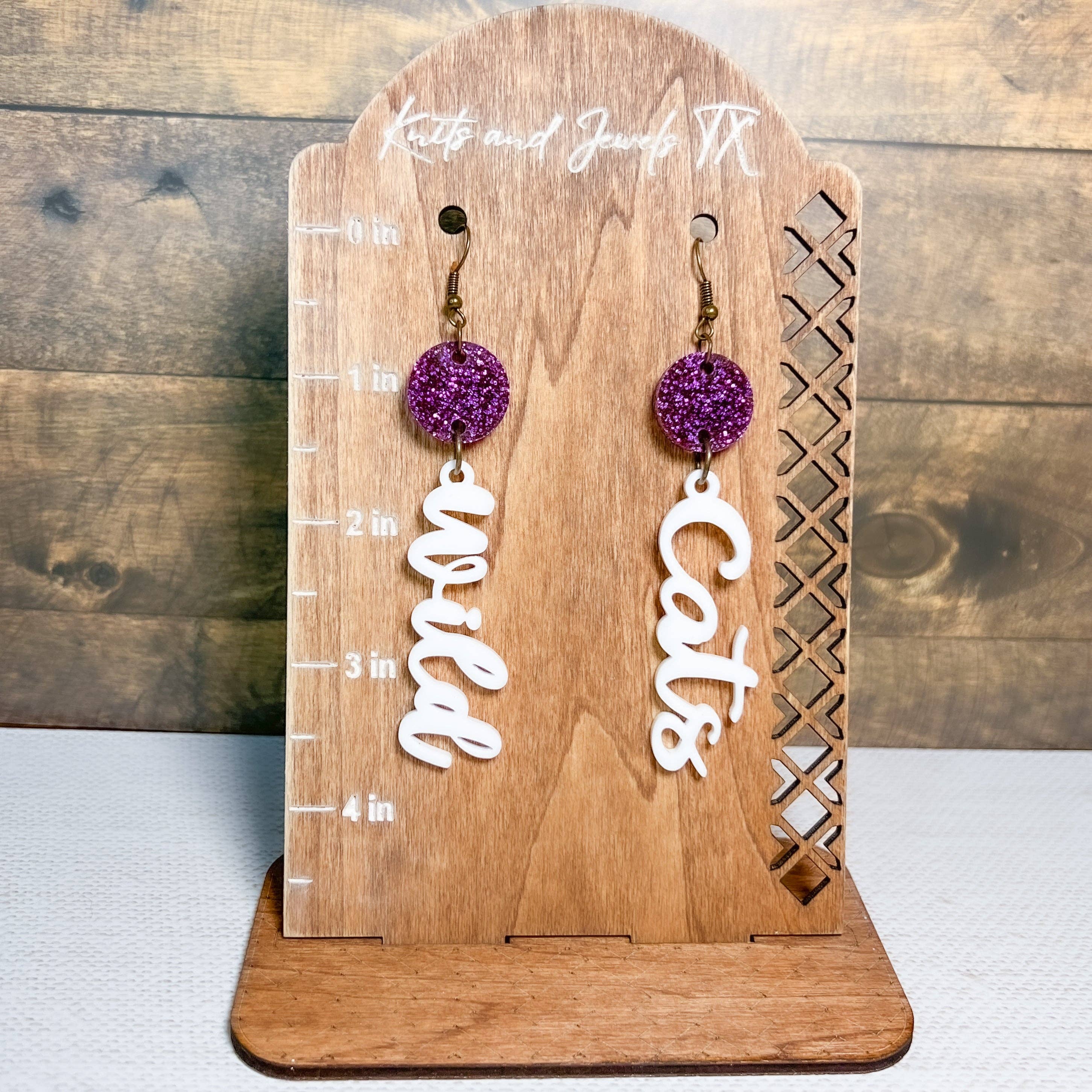Krafts and Junk TX - Wholesale Dangle Earrings - Customizable Spirit Acrylic Dangle Earrings with Top1
