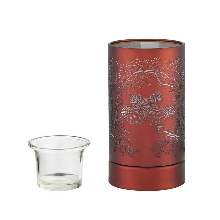 Peterson Housewares & Artwares - Vente Chauffe-cire - Lampe tactile 7"/Brûleur à mazout/Chauffe-cire - Pommes de pin en cuivre1