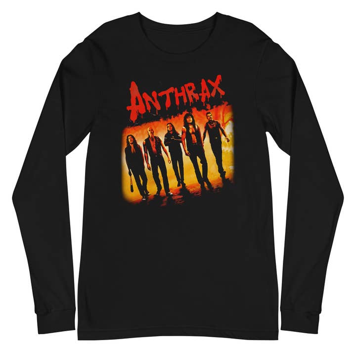 Anthrax - T-Shirt a maniche lunghe con fascia obliqua per la vendita all'ingrosso da parte di Hyper Iconic