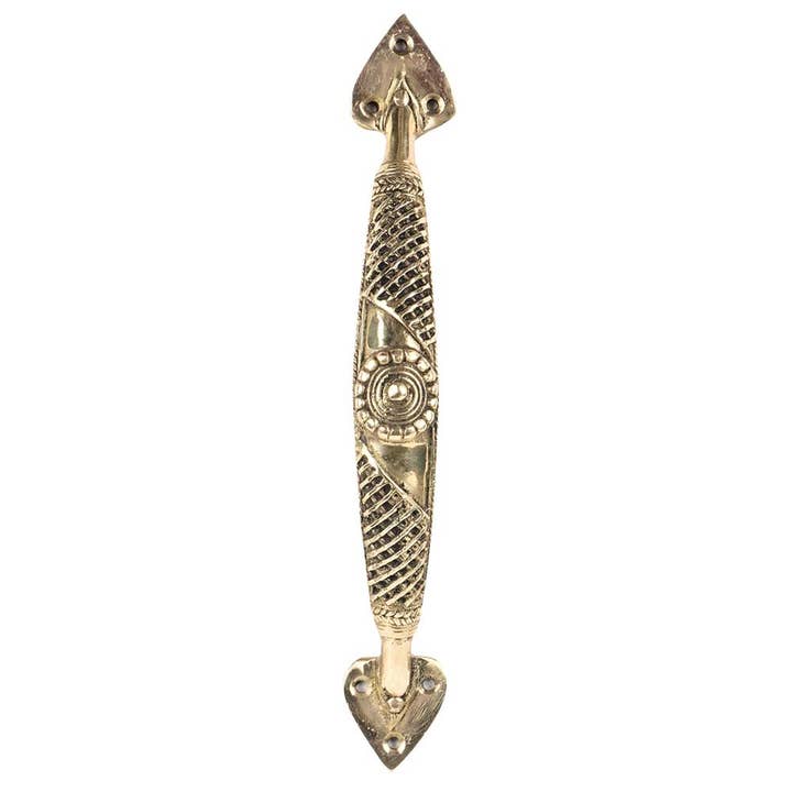 12 Piece Royal Design Brass Handles for Dresser (Gold) for wholesale by Daana Paani LLC