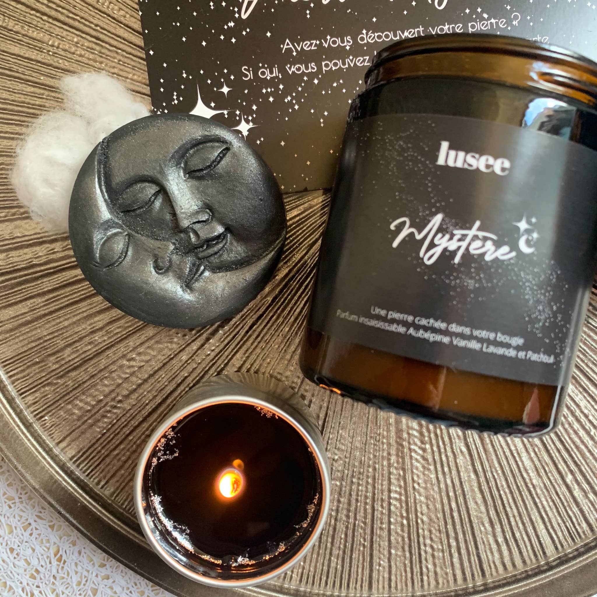Lusee Bougies - Wholesale Jar/Filled Candle - Pierre Candle "Mystery" -Hawthorn Vanilla Patchouli1