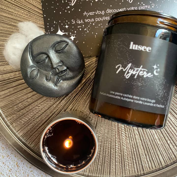 Lusee Bougies - Wholesale Jar/Filled Candle - Pierre Candle "Mystery" -Hawthorn Vanilla Patchouli1