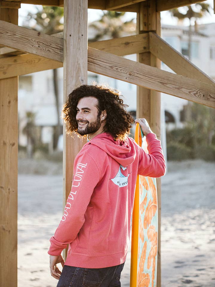 ODC Sudadera Sostenible Surf - Rojo Coral para venta al por mayor de olas de coral