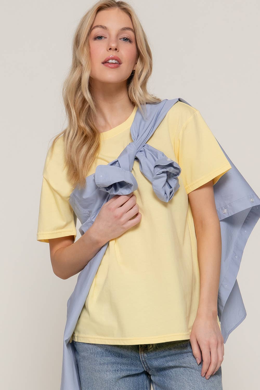 Active Basic | Active USA – wholesale Knit top – Women's – Short Sleeve Round Neck Tee4