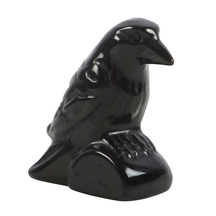 Something Different Wholesale – wholesale Ornament – Black Obsidian Gothic Raven Ornament in a Bag