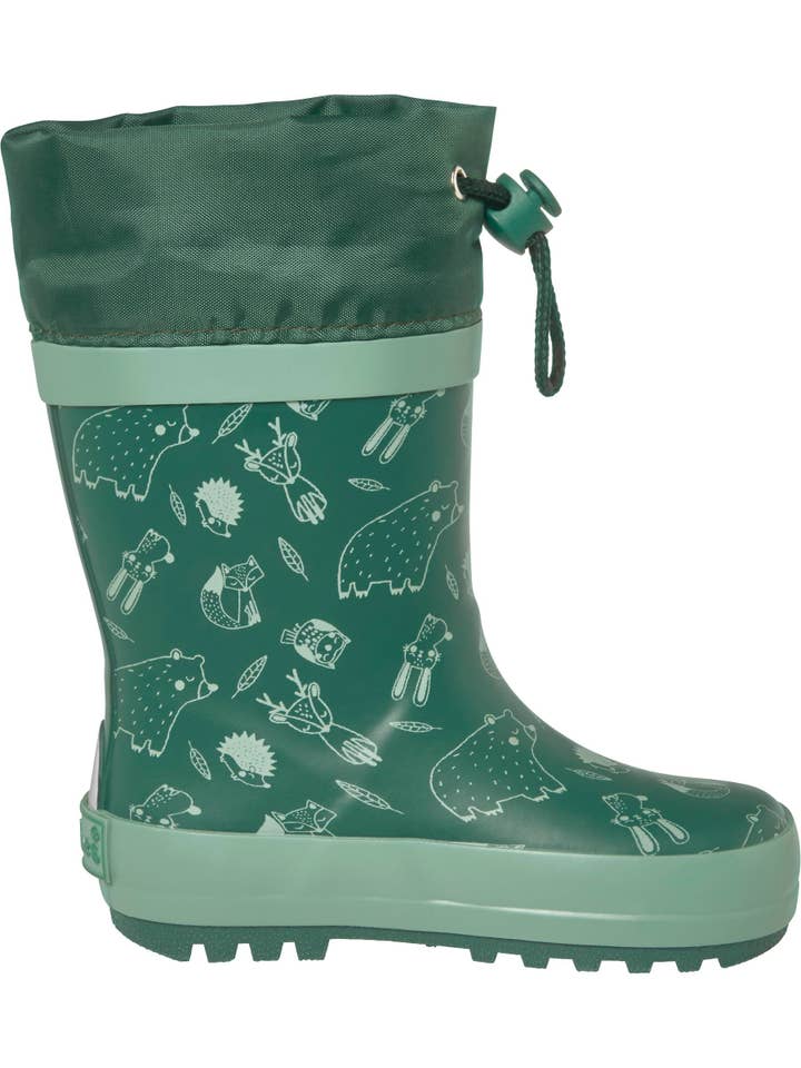 teal Forest animals rubber boots for wholesale on Faire