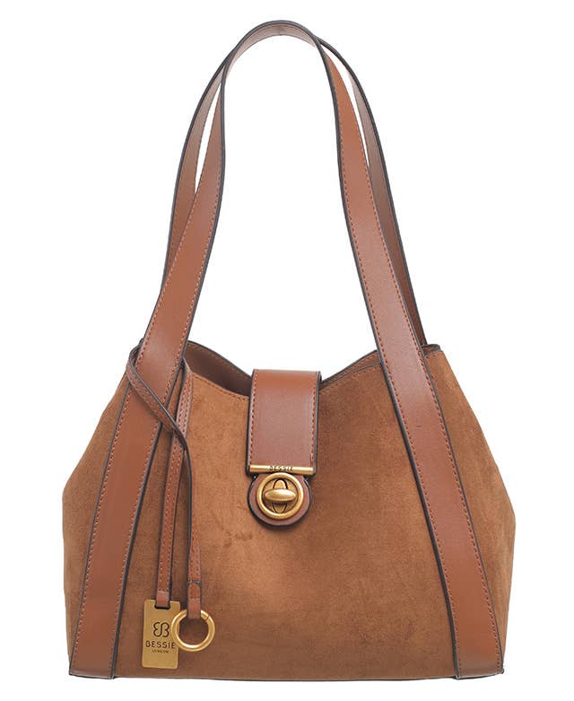 Bessie London – wholesale Shoulder bag – women's – CLASSIC TURN-LOCK SHOULDER BAG3