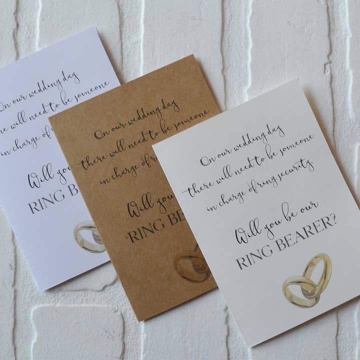 On our wedding day Ring Bearer Proposal | Wedding Invite for wholesale by This & That Creations, INC.