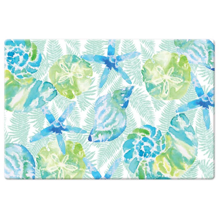 Isla Mona Coastal Decorative Vinyl Comfort Floor Mat for wholesale by CounterArt/Highland Home/Thirstystone