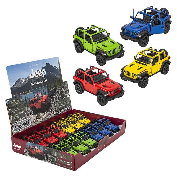 5" DIE-CAST 2018 JEEP WRANGLER OPEN TOP LLB Car Toys for wholesale by La Luna Bella - Toys