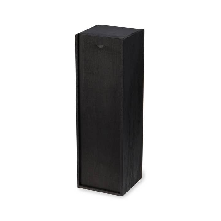 Twine - Wholesale Wine Gift Bag - Single Bottle Wood Wine Gift Box - Black